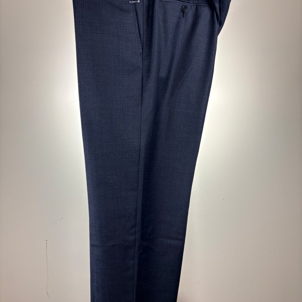 NEW Emporio ARMANI Modern Navy Check Dress Pants 38 w
